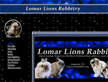 Tablet Screenshot of lomarlionsrabbitry.com
